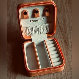 Orange Travel Jewelry Case